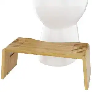 Toilettenhocker Squatty Potty Oslo aus Bambus zusammenklappbarer Hocker