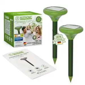 Maulwurfschreck Solar LED Isotronic mit Vibrationsmotor 2er Set
