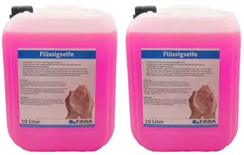 Flüssigseife FABA 2 x 10 Liter für Seifenspender und Handreinigung