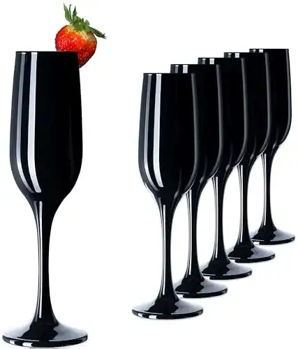 Sektgläser Set aus Glas von PLATINUX – 6-teiliges Champagnerglas Set