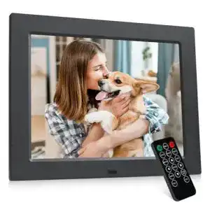 Digitaler Bilderrahmen 8 Zoll mit Fernbedienung und 1024×768 IPS-Bildschirm