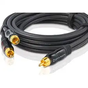 Oehlbach BOOOM 500 Subwoofer Y-Cinch-Kabel 2x Cinch auf 1x Cinch 5 m