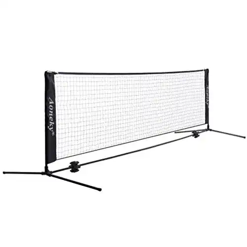 Tennisnetz Aoneky mit Metallrahmen, tragbar und vielseitig einsetzbar