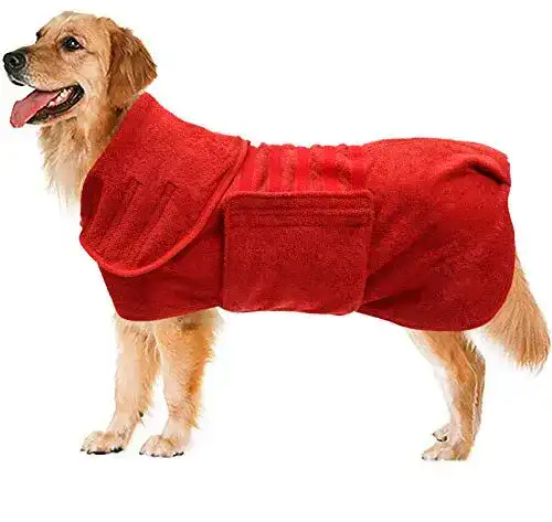 Hundebademantel Morezi – Schnelltrocknende Jackenweste für Hunde