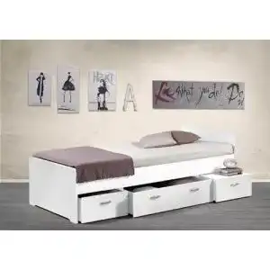 Jugendbett möbelando Bradford – Einzelbett 90 x 200 cm mit Schubkästen