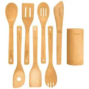 Küchenhelfer Set aus Holz 8-teilig von BlauKe