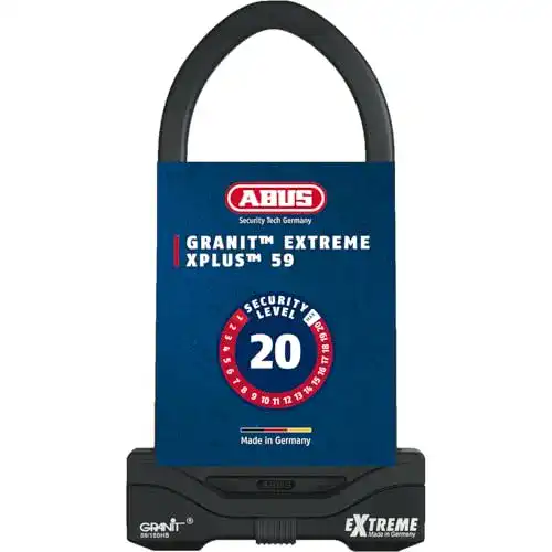 ABUS Bügelschloss Granit Extreme 59 für Motorräder und Fahrräder