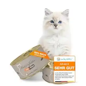 Lucky Kitty Katzenfutter Nass 100% Maus – Getreidefreies Futter für Katzen