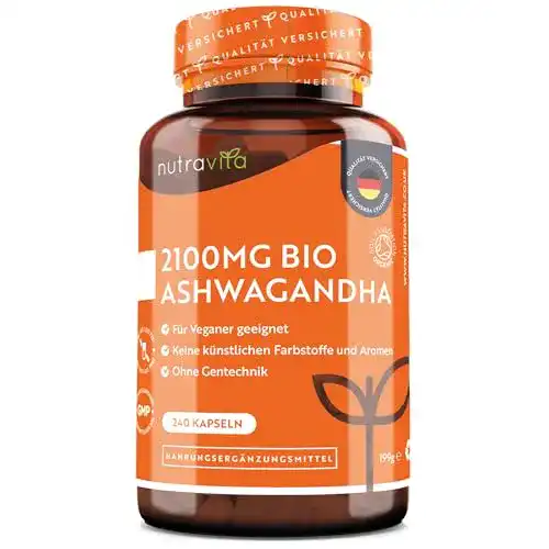 Ashwagandha Nutravita 2100mg – 240 Kapseln, hochdosiert