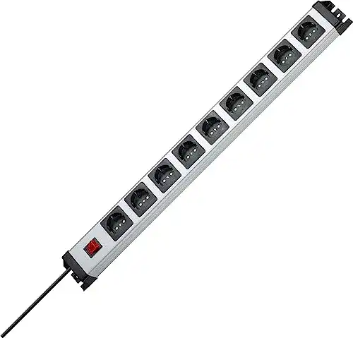 Kopp 227020018 Powerversal Mehrfachsteckdose mit 9 Steckplätzen