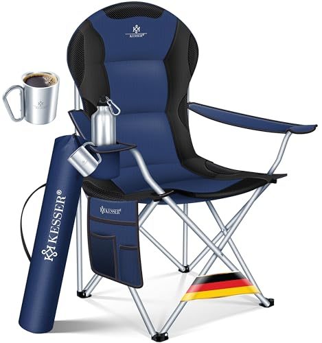 Angelstuhl Kesser Campingstuhl faltbar bis 150 kg mit hohen Rückenlehne