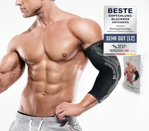 Ellenbogenbandage von Blackrox für Tennisarm und Bodybuilding
