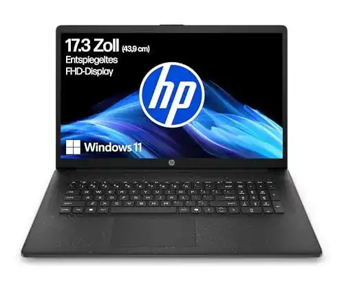 HP Laptop mit 17,3 Zoll FHD Display, AMD Ryzen 3 7320U, 8 GB RAM