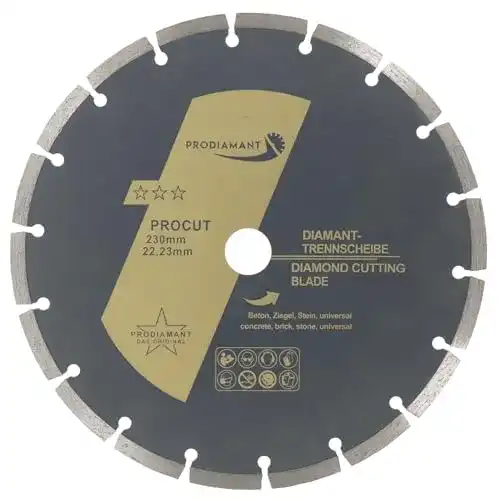 Diamanttrennscheibe 230 mm Prodiamant – Universal Trennscheibe für Baustoffe