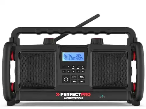 Baustellenradio PerfectPro Workstation mit DAB+ und Bluetooth