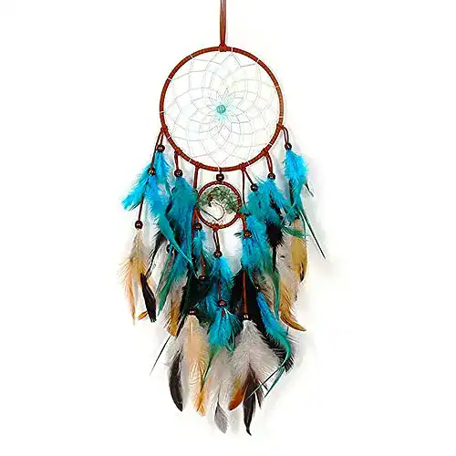 Traumfänger Betterjonny Basicon 60cm Dreamcatcher Vintage Blau
