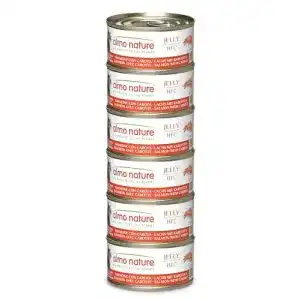 Almo Nature Katzenfutter Megapack Nassfutter Lachs mit Karotten 6x70g
