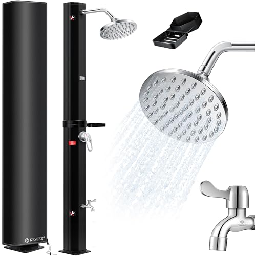 Kesser Solardusche 40 Liter mit Metall-Duschablage und Schutzhaube