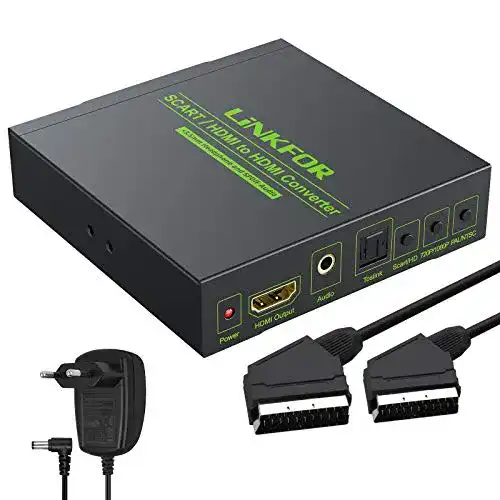 Scart zu HDMI Konverter für 720p/1080p mit Audio-Adapter