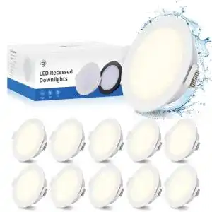 Gr4tec LED Einbaustrahler 230V mit 10 x 5W Neutralweiß-Beleuchtung