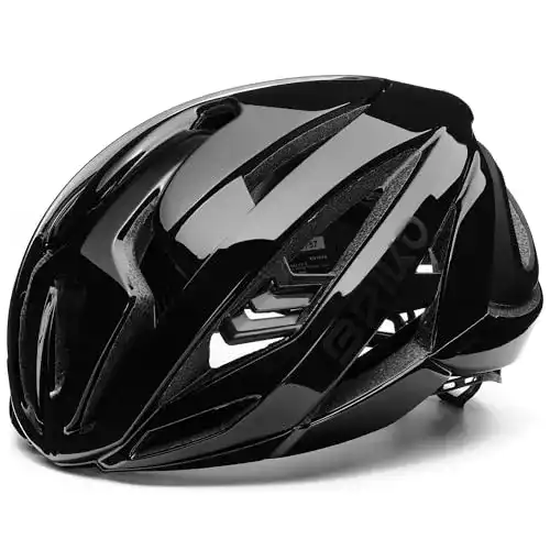 Briko Quasar Fahrradhelm für Erwachsene in Shiny Black, Größe M