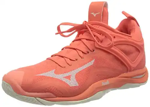 Mizuno Wave Mirage 3 Handballschuhe für Damen in Livingcoral/Schneewittchen