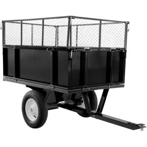 Rasentraktor Anhänger mit kippbarer Ladefläche und 300 kg Tragkraft