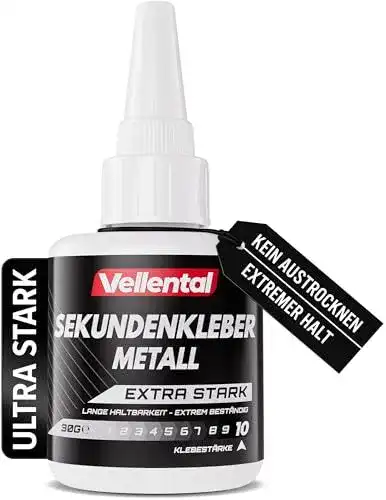 Metallkleber Vellental Sekundenkleber Metall extra stark 30g
