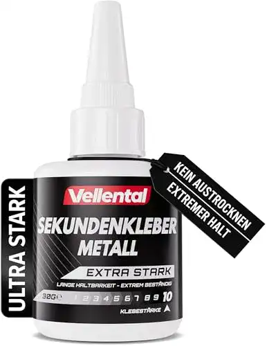 Metallkleber Vellental Sekundenkleber Metall extra stark 30g