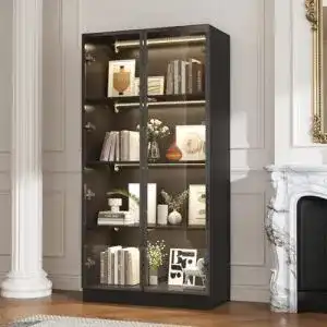 Vitrine Caldion mit Glastüren und 3 Beleuchtungsoptionen