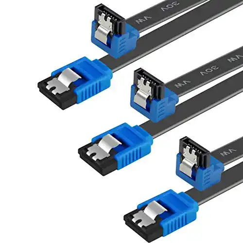 Benfei SATA III Kabel, 3 Stück, 6Gbps, 90 Grad, rechtwinklig