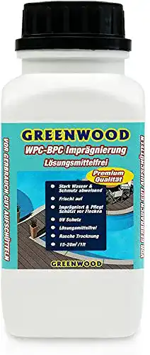 WPC Pflegeöl Greenwood zur Imprägnierung für Terrassendielen in Anthrazit-Grau