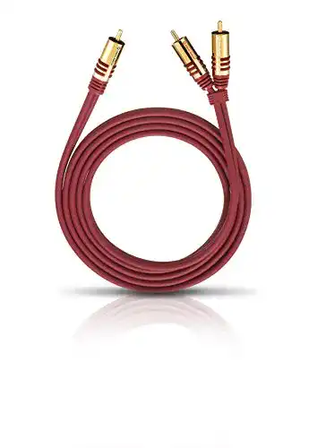 Oehlbach NF Y-Sub 300 Y-Cinch Subwoofer-Kabel 3m rot