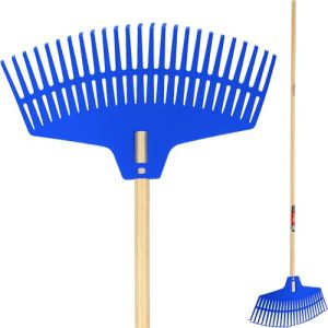 Laubbesen von KADAX für die Gartenpflege, breite Harke