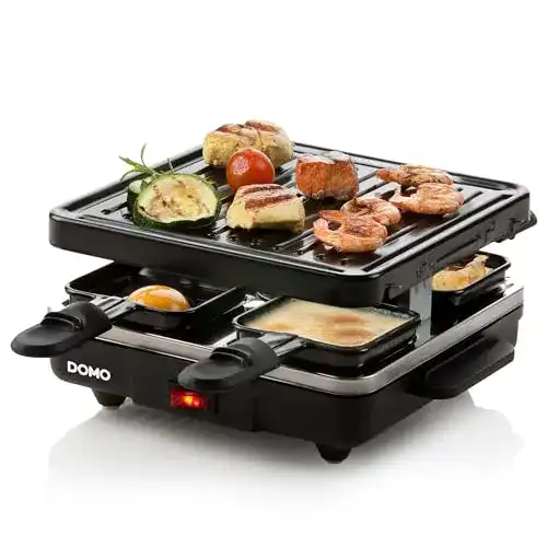 Mini-Raclette Domo DO9147G Raclette-Grill für 4 Personen mit 600 W