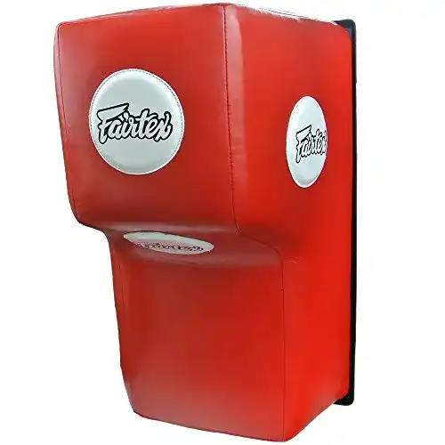 Wandschlagpolster Fairtex aus Leder für Trainingseinheiten in Rot