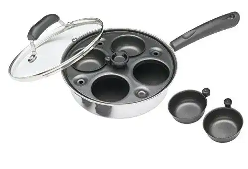 Eier-Pochierer Kitchencraft aus Karbonstahl für 4 Eier
