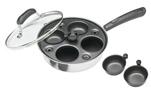 Eier-Pochierer Kitchencraft aus Karbonstahl für 4 Eier
