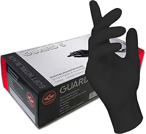 Einmalhandschuhe schwarz GUARD 5, 200 Stück im Großpack