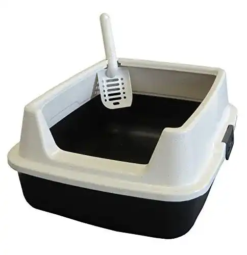 PETGARD Katzentoilette mit offenem Design und hohem Rand