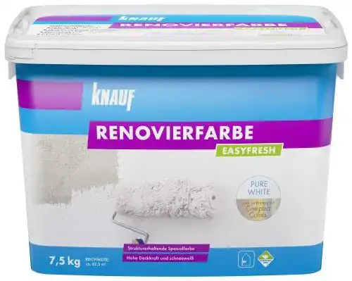 Wandfarbe Knauf EASYFRESH Renovierfarbe mit hoher Deckkraft