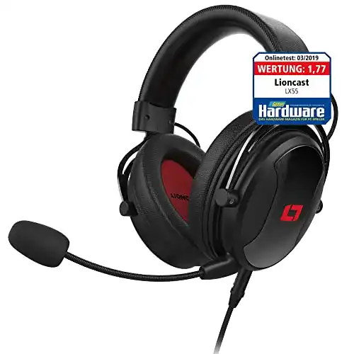 Lioncast LX55 Gaming Headset mit Mikrofon für PS5, PS4, Xbox und PC
