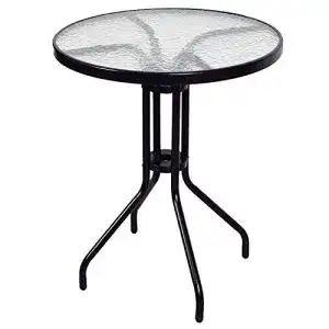 Gartentisch Nexos Bistrotisch mit Glasplatte und Schirmloch
