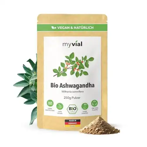 Bio Ashwagandha Pulver 250g – 100% natürliche Wurzel