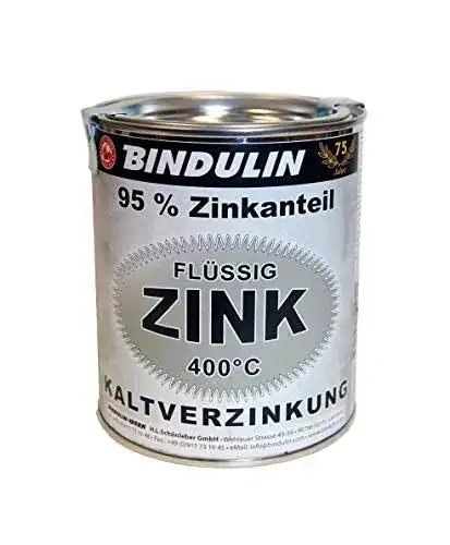 Zinkfarbe Bindulin Flüssig Zink 750 ml Dose für Kaltverzinkung