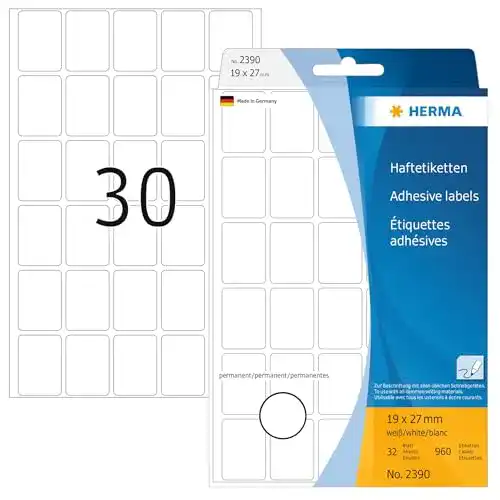Herma Vielzweck-Etiketten 2390, 960 Stück, selbstklebend, 19 x 27 mm