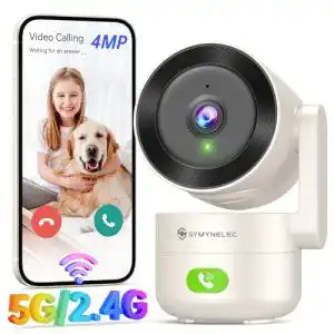 Haustier Kamera Symynelec 2K Innenüberwachung 360° mit WLAN