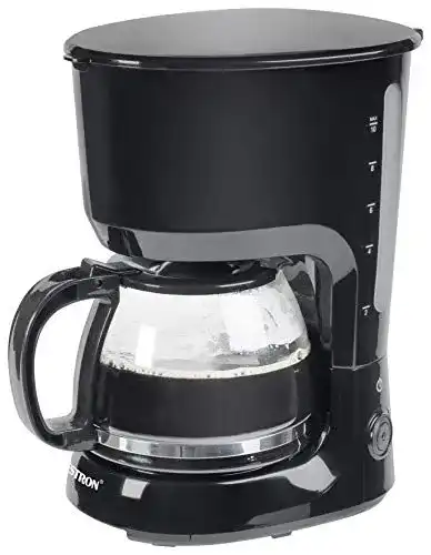 Bestron Kaffeemaschine mit Warmhalteplatte für 10 Tassen, 750 Watt, Schwarz