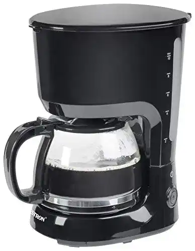 Bestron Kaffeemaschine mit Warmhalteplatte für 10 Tassen, 750 Watt, Schwarz