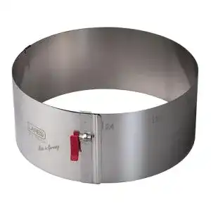 Tortenring Lares Kuchenring mit Klemmhebel, 18-30 cm Durchmesser
